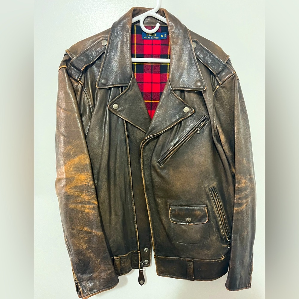 Polo Ralph Lauren Vintage Leather Moto Jacket